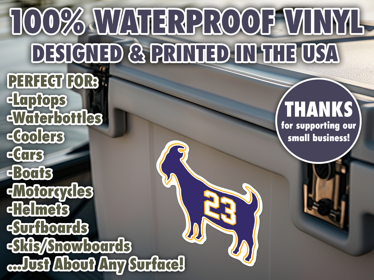 Lebron James Goat 23 Lakers Cavaliers Waterproof Vinyl Sticker Decal Art