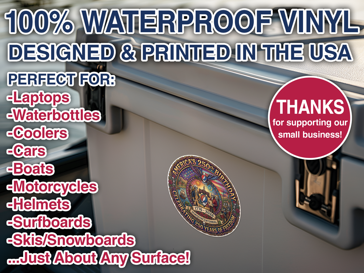 Grateful Fathers Dead Sticker Decal Waterproof Vinyl Art