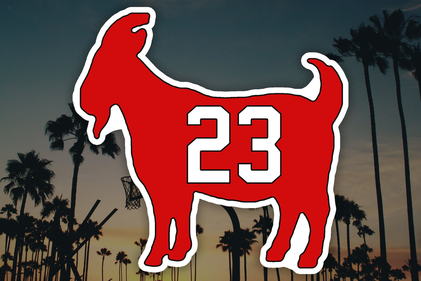 Michael Jordan Red Goat 23 Waterproof Vinyl Sticker Decal Art