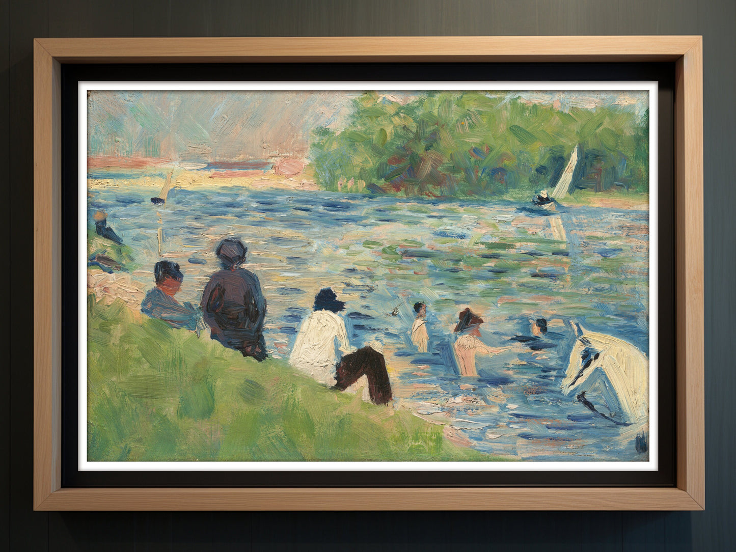 Bathers (Study for "Bathers at Asnières") Fine Art Print - Georges Seurat Reproduction