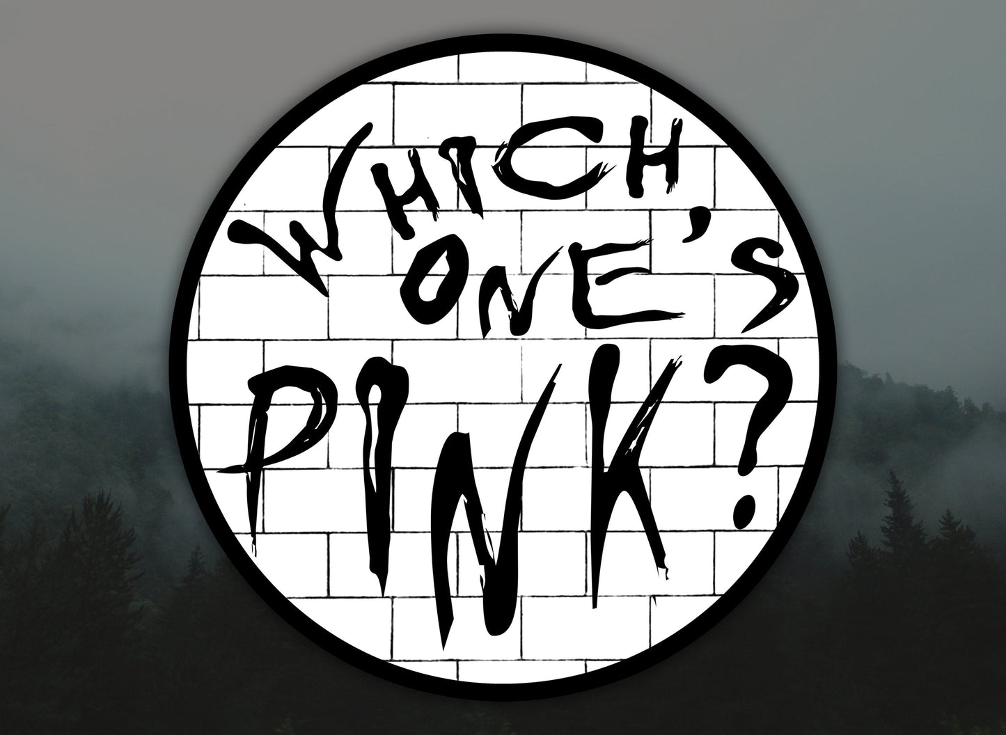 Pink Floyd Which One's Pink? Waterproof Vinyl Sticker Decal Lyric Art