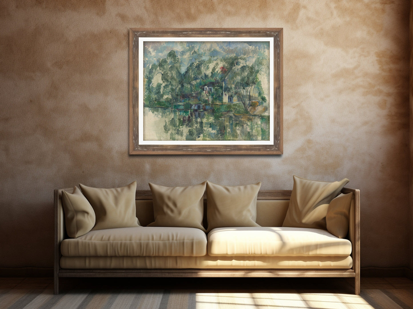 At the Water's Edge Fine Art Print - Paul Cézanne Reproduction