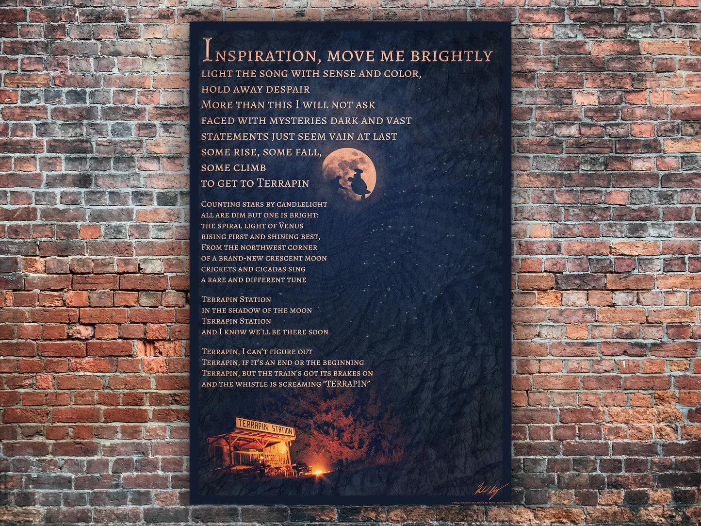 Terrapin Station Terrapin Station Medley Poster Grateful Dead Lyric Art