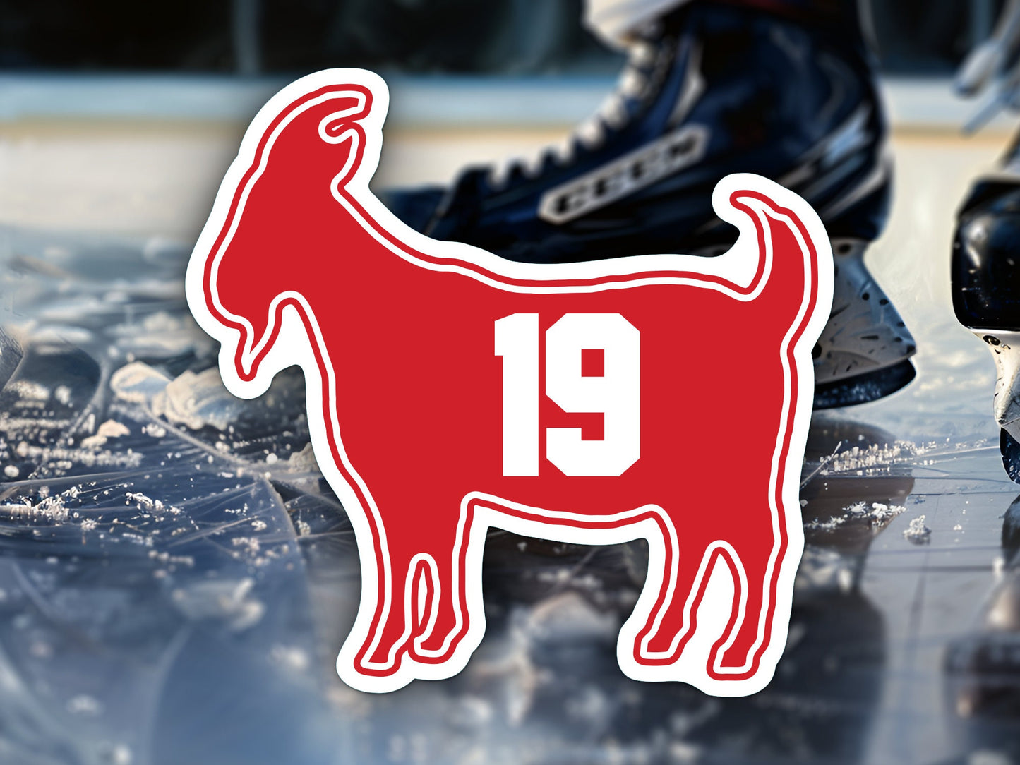 Steve Yzerman Goat 19 Waterproof Vinyl Sticker Decal Art