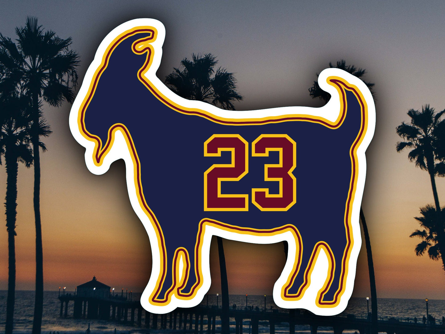 Lebron James Goat 23 Lakers Cavaliers Waterproof Vinyl Sticker Decal Art
