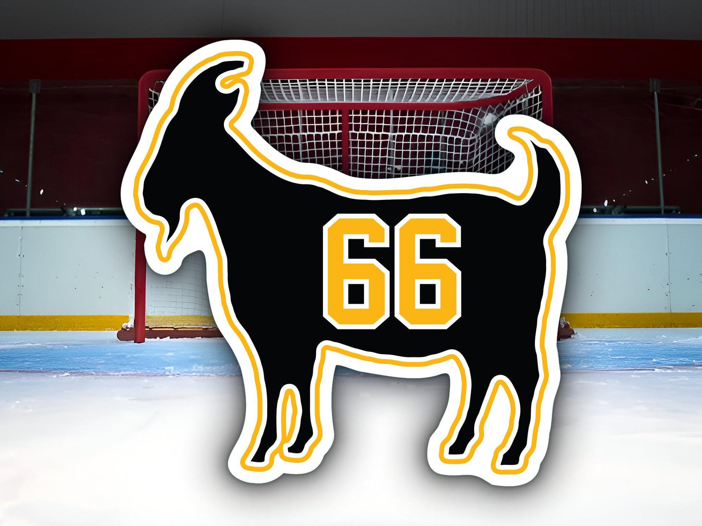 Mario Lamieux Goat 66 Penguins Waterproof Vinyl Sticker Decal Art