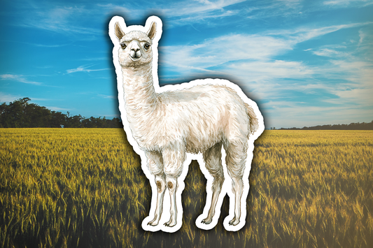 Alpaca Waterproof Vinyl Sticker Decal Art