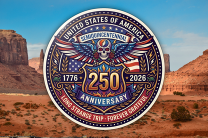 America 250 Dead Sticker Decal Waterproof Vinyl Art