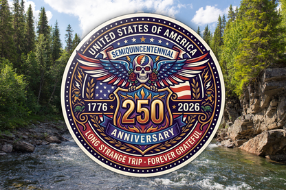 America 250 Dead Sticker Decal Waterproof Vinyl Art