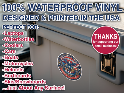 America 250 Sticker Decal Waterproof Vinyl Art