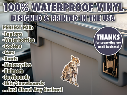 Cheetah Decal Sticker Vinyl Waterproof Art