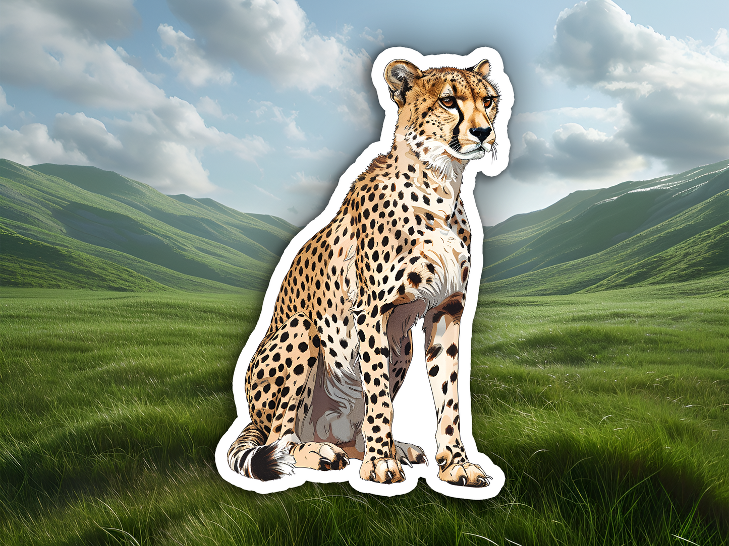 Cheetah Decal Sticker Vinyl Waterproof Art