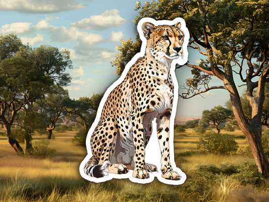 Cheetah Decal Sticker Vinyl Waterproof Art
