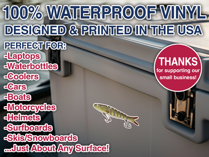Fishing Lure 1 Waterproof Vinyl Sticker Decal Art