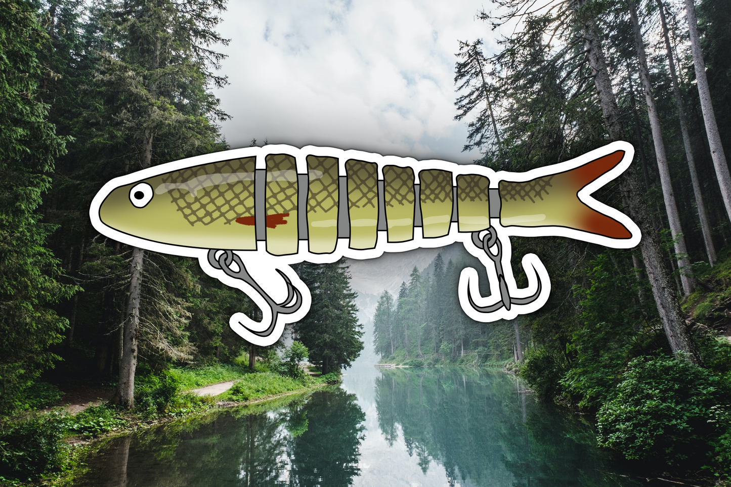 Fishing Lure 1 Waterproof Vinyl Sticker Decal Art