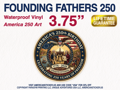 Founding Fathers Sticker Decal Waterproof Vinyl Art
