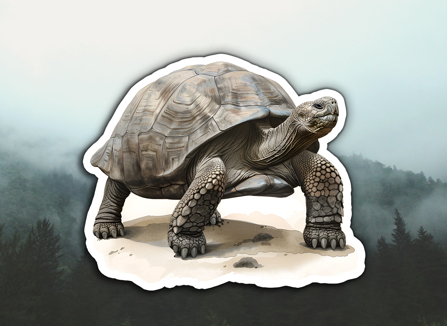 Galapagos Giant Tortoise Waterproof Vinyl Sticker Decal Art