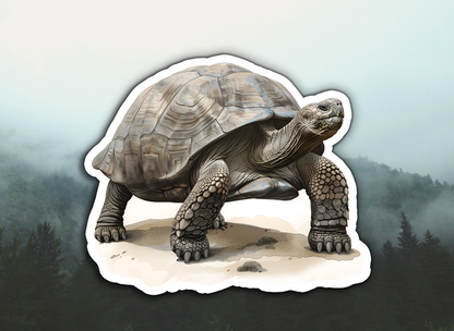 Galapagos Giant Tortoise Waterproof Vinyl Sticker Decal Art