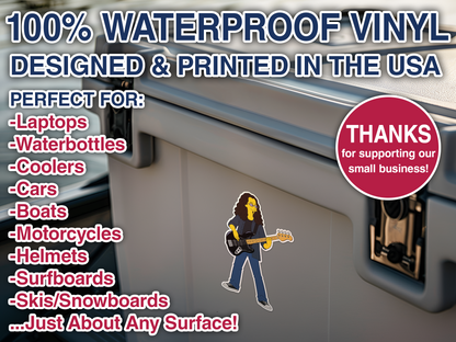 Geddy Lee Springfield Waterproof Vinyl Sticker Decal Rush Lyric Art