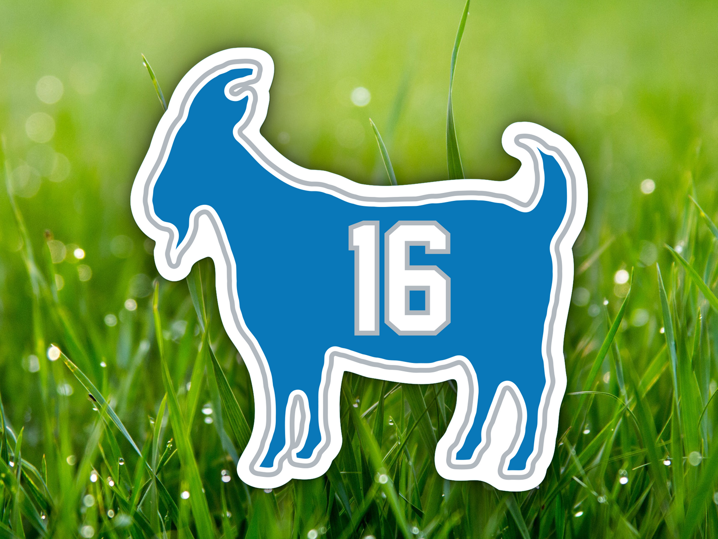 Jared Goff Goat 16 Waterproof Vinyl Sticker Decal Art