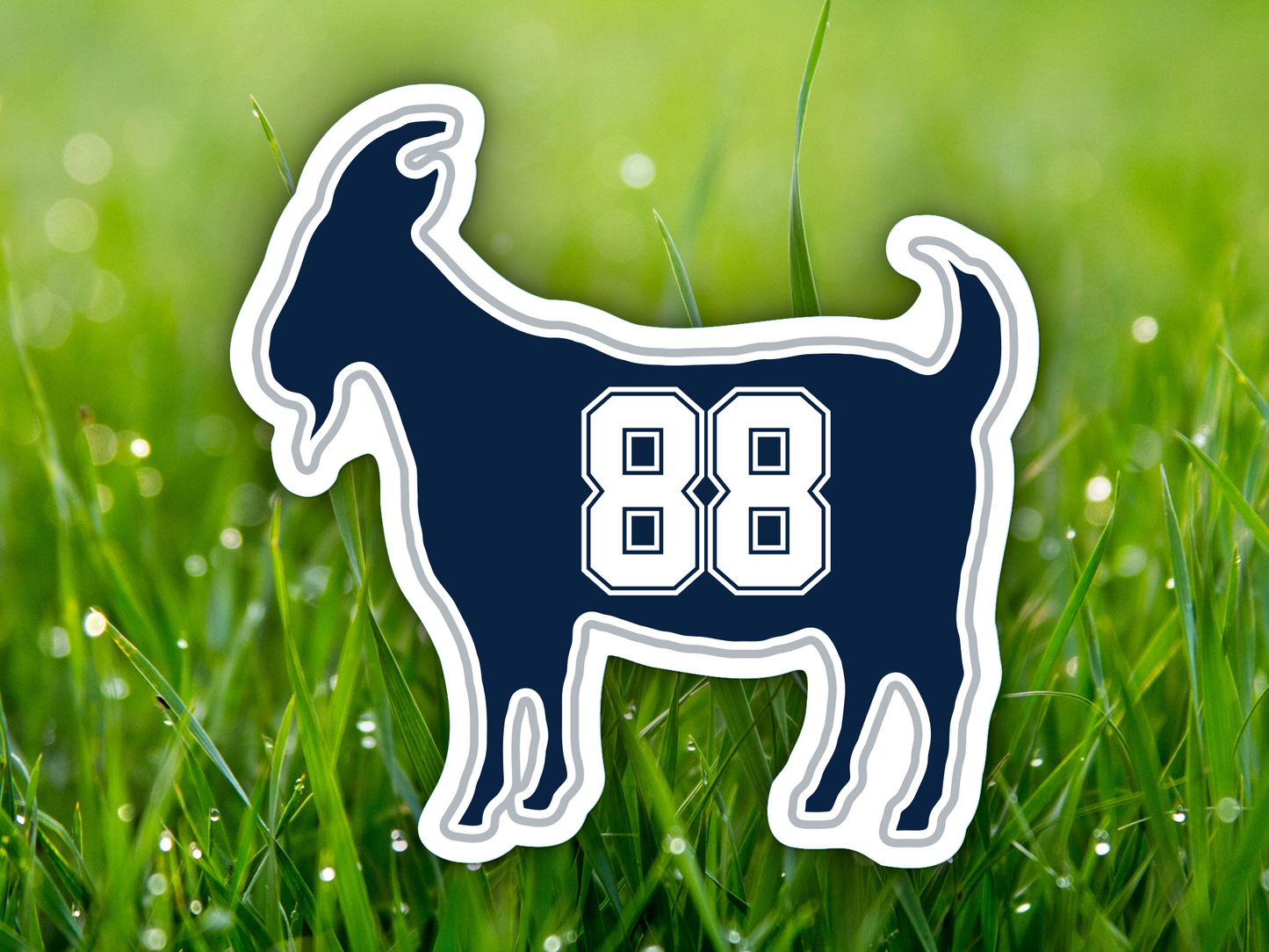 CeeDee Lamb GOAT 88 Cowboys Waterproof Vinyl Sticker Decal Art