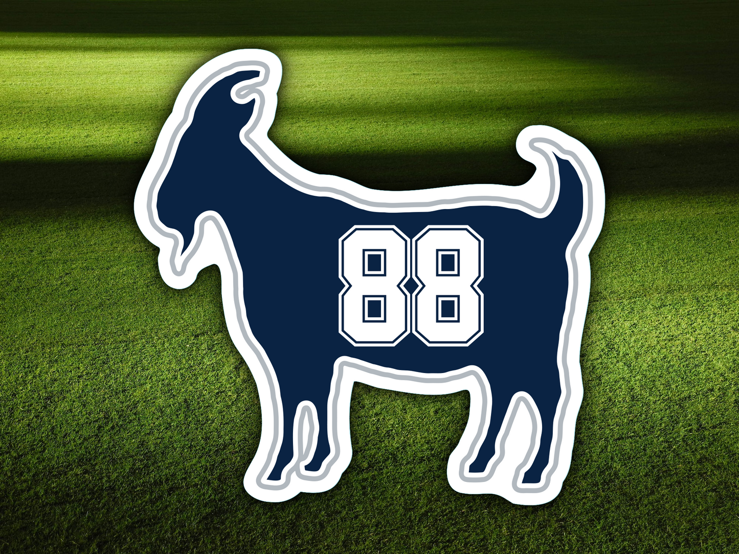 CeeDee Lamb GOAT 88 Cowboys Waterproof Vinyl Sticker Decal Art