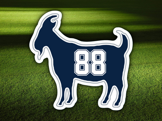 CeeDee Lamb GOAT 88 Cowboys Waterproof Vinyl Sticker Decal Art
