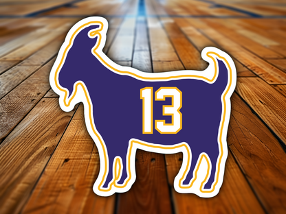 Wilt Chamberlain Goat 13 Waterproof Vinyl Sticker Decal Art
