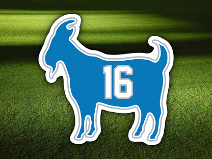 Jared Goff Goat 16 Waterproof Vinyl Sticker Decal Art