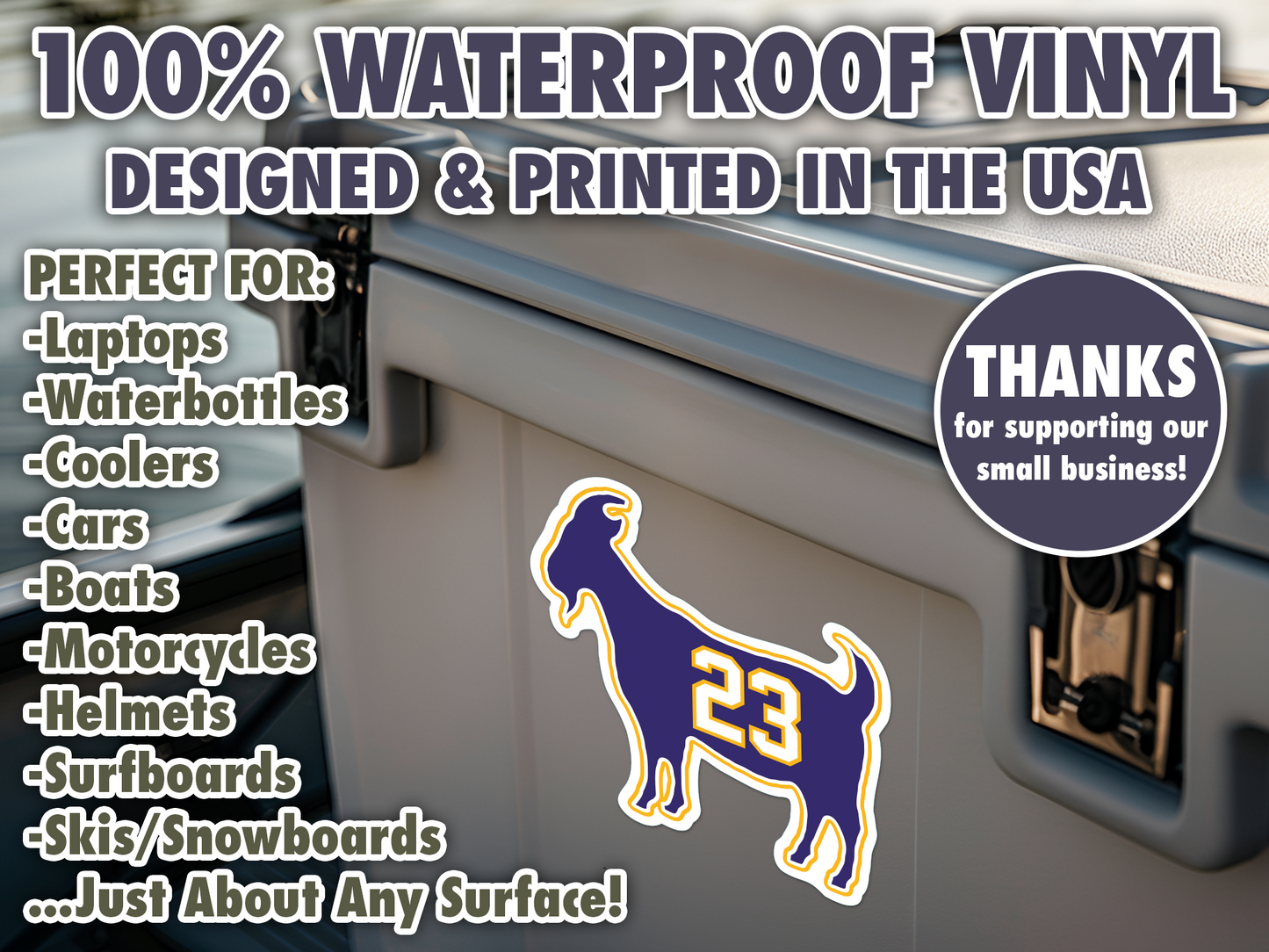 Lebron James Goat 23 Lakers Cavaliers Waterproof Vinyl Sticker Decal Art