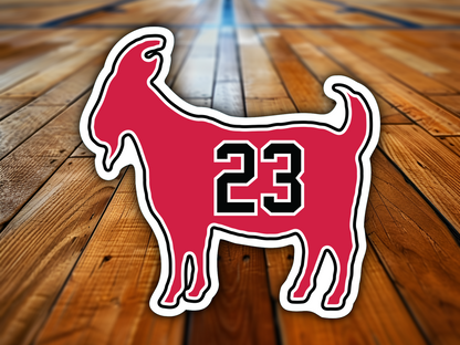 Michael Jordan Red Goat 23 Waterproof Vinyl Sticker Decal Art