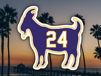 Kobe Bryant Purple Goat 24 Waterproof Vinyl Sticker Decal Art