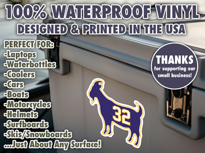 Magic Johnson Goat 32 Waterproof Vinyl Sticker Decal Art
