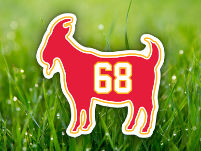 Will Shields Goat 68 Chiefs Waterproof Vinyl Sticker Decal Art