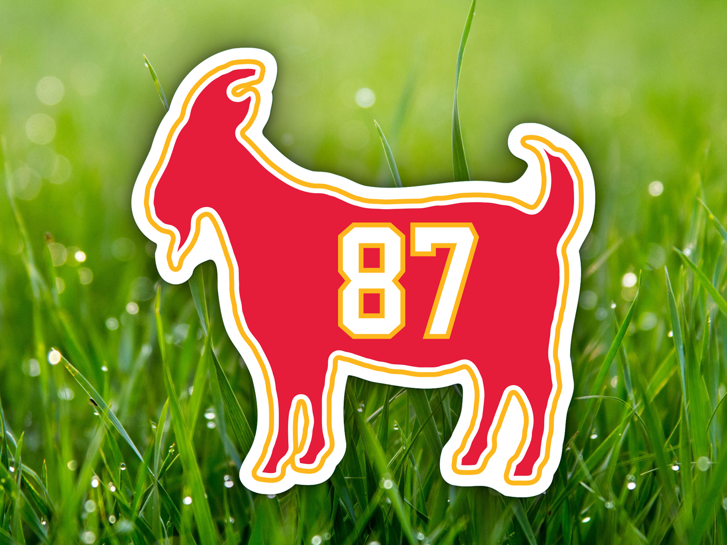 Travis Kelce Goat 87 Waterproof Vinyl Sticker Decal Art