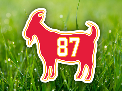 Travis Kelce Goat 87 Waterproof Vinyl Sticker Decal Art