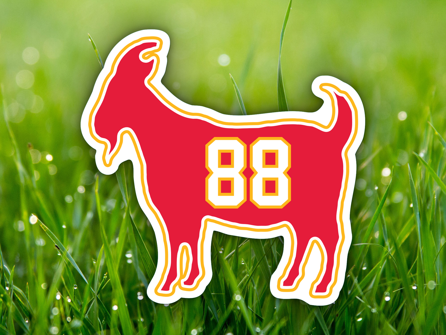 Tony Gonzalez Goat 88 Chiefs Waterproof Vinyl Sticker Decal Art
