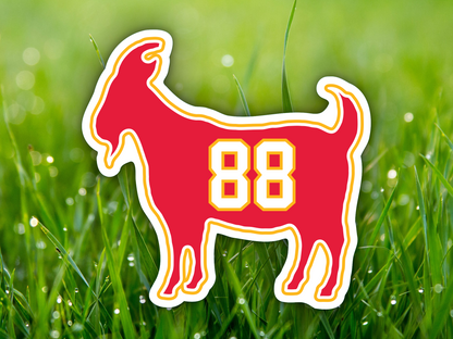Tony Gonzalez Goat 88 Chiefs Waterproof Vinyl Sticker Decal Art
