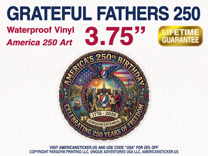 Grateful Fathers Dead Sticker Decal Waterproof Vinyl Art