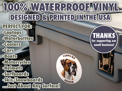 I Love My Boxer Sticker Decal Waterproof Vinyl Art (Copy)