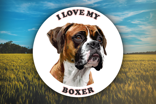 I Love My Boxer Sticker Decal Waterproof Vinyl Art (Copy)