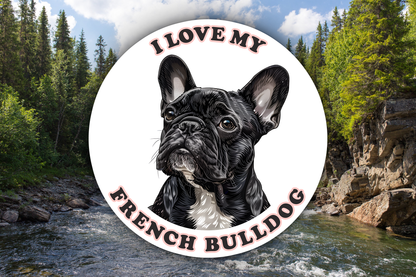 I Love My French Bulldog Sticker Decal Waterproof Vinyl Art