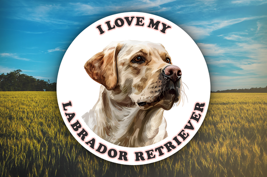 I Love My Labrador Retriever dog Sticker Decal Waterproof Vinyl Art