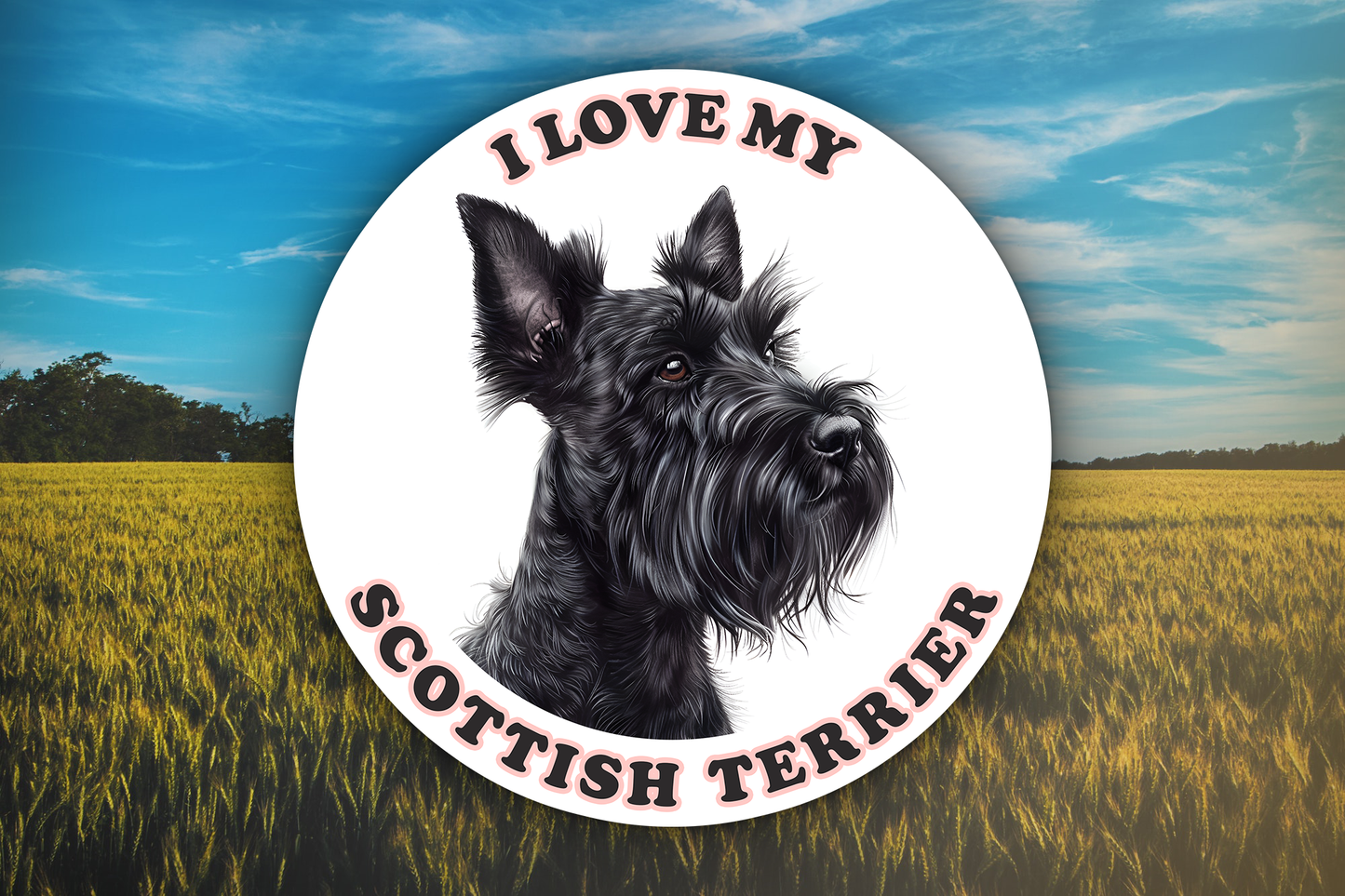 I Love My Scottish Terrier Dog Sticker Decal Waterproof Vinyl Art (Copy)