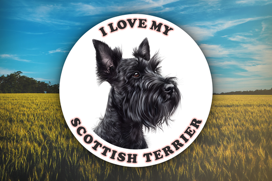 I Love My Scottish Terrier Dog Sticker Decal Waterproof Vinyl Art (Copy)