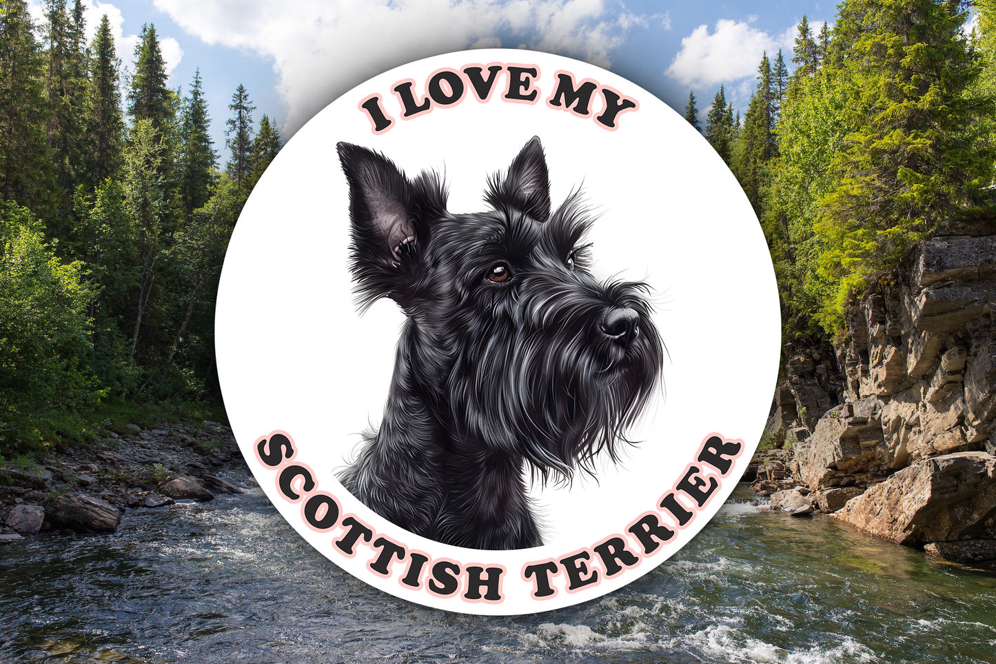 I Love My Scottish Terrier Dog Sticker Decal Waterproof Vinyl Art (Copy)