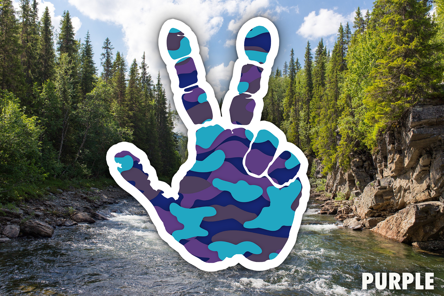 J Wave Hand Waterproof Vinyl Sticker Decal Art