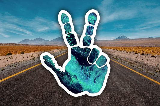 J Wave Hand Waterproof Vinyl Sticker Decal Art