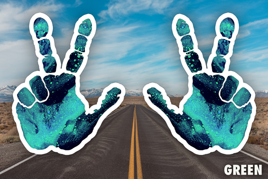 J Wave Hands Left & Right 2 pack Waterproof Vinyl Sticker Decal Art