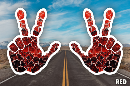 J Wave Hands Left & Right 2 pack Waterproof Vinyl Sticker Decal Art